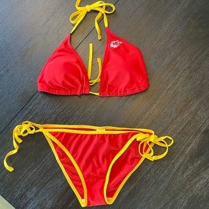 New KC Chiefs string bikini- size small